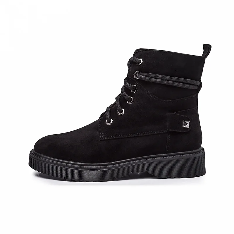 Женские ботинки martin Zapatos de mujer ботильоны для женщин модные однотонные