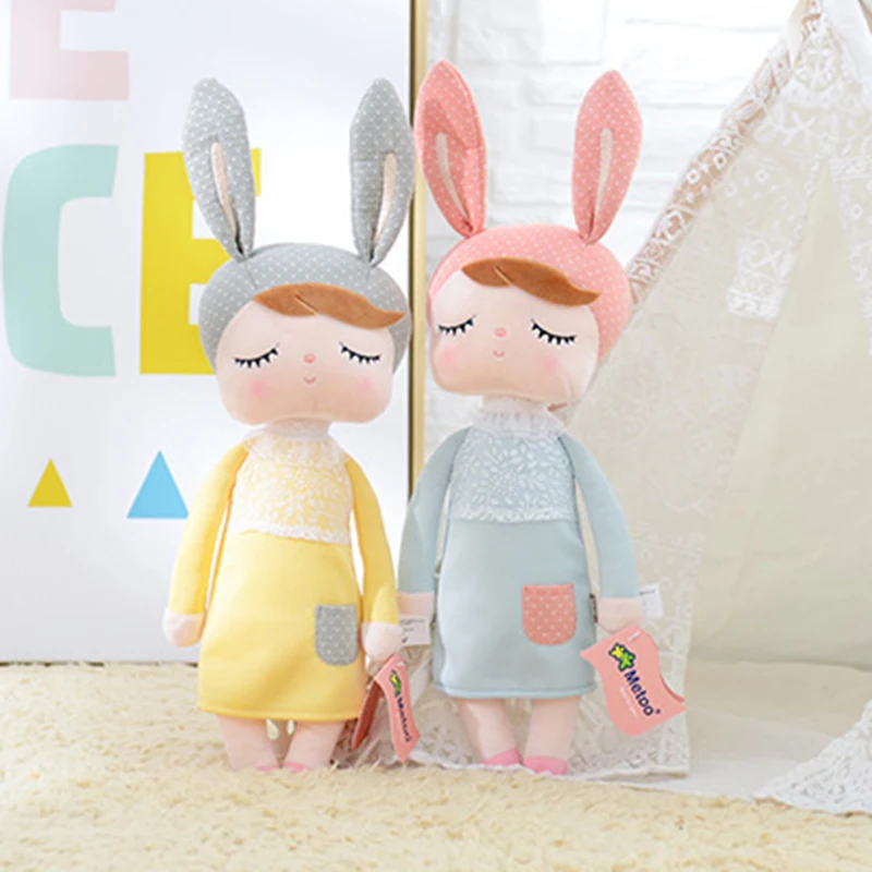 

33cm Metoo Plush Toys For Infants Angela Rabbit Animal Soft Dolls Kawaii Stuffed Cotton Poupee Halloween Born Gifts For Children