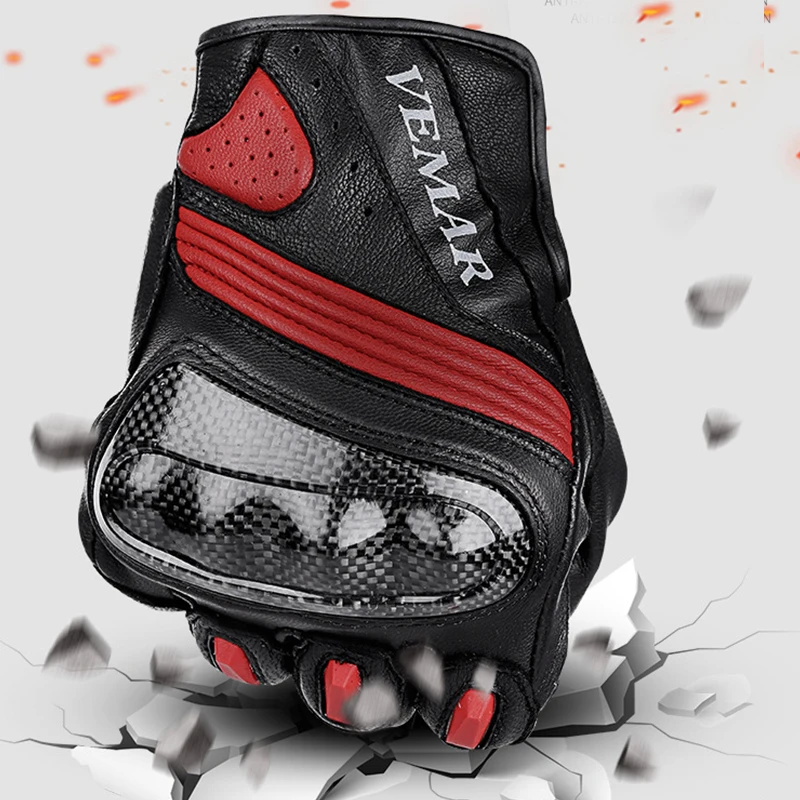 Мотоциклетные Перчатки из овечьей кожи легкие гоночные перчатки углеродного