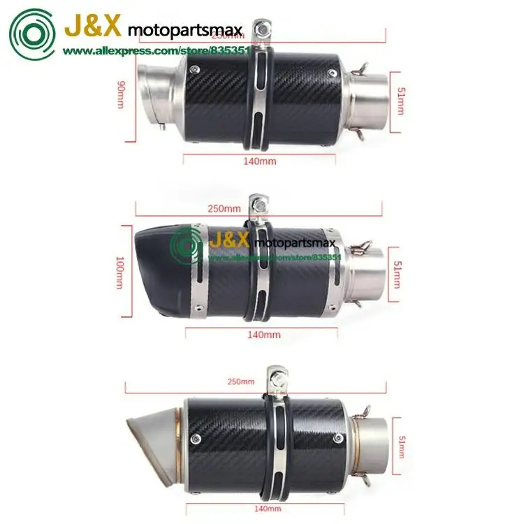 

Full Exhaust Escape System Slip-On For Kawasaki Z800 Motorcycle Modified Full Middle Link Pipe