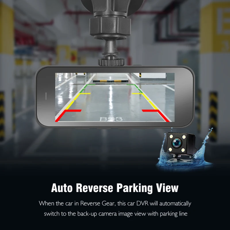 Автомобильный видеорегистратор FHD 3 16 P с двумя объективами и углом обзора 1080