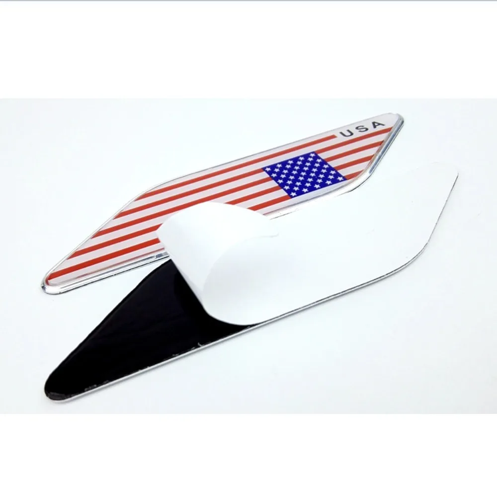 DSYCAR 2 шт./компл. 3D металлический флаг США американский Автомобильная эмблема