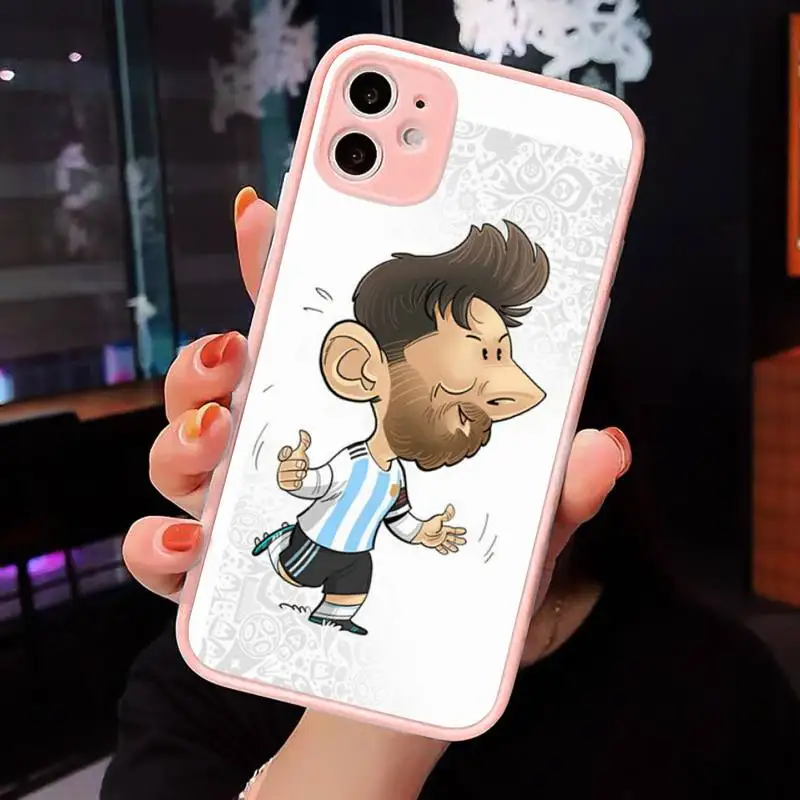 

cute cartoon sport football ball star Phone Case Matte Transparent for iPhone 7 8 11 12 s mini pro X XS XR MAX Plus cover funda