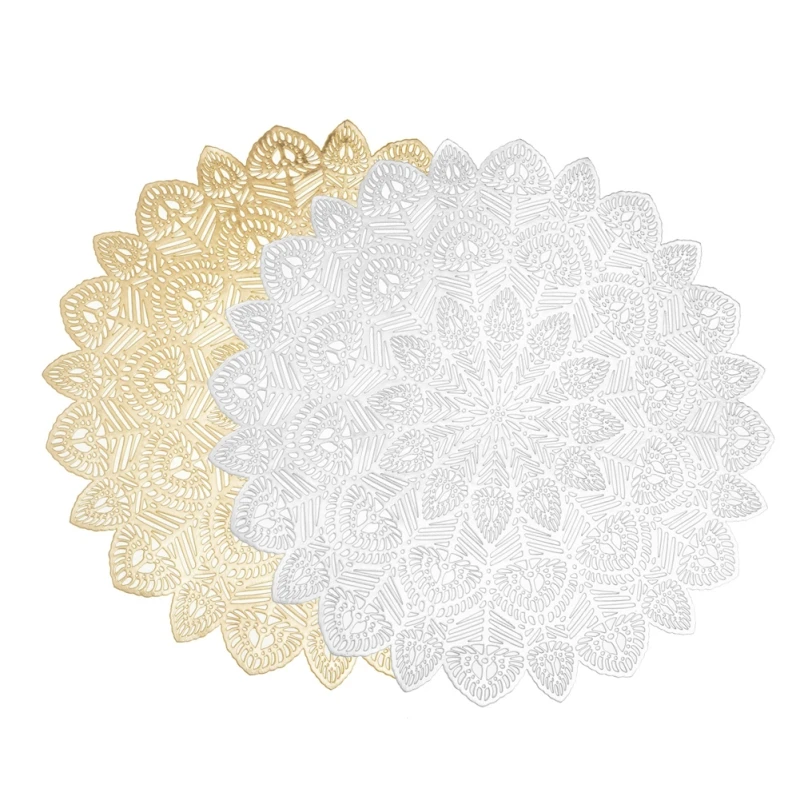 

Norbi Hollow Coaster Pads Insulation Table Bowl Mats Heat Resistant Placemat Anti-scald Coaster Restaurant Dining Table Decor