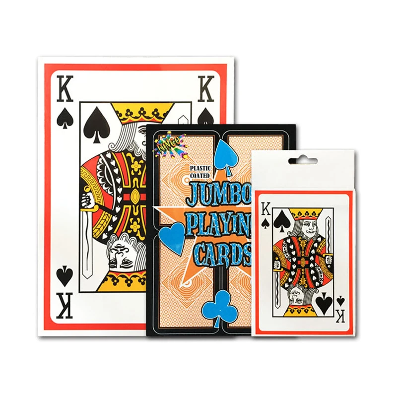 

Big Playing Cards Jumbo Extra Large Huge 4X 9X Poker Table Toy Gamble Bet Adult Brain Game High Quality Paper Card Gift for Kids