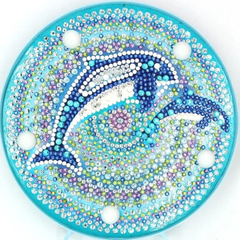 LED Decoration Light dolphin DIY Full Drill Diamond Painting Bedroom Night Lamp Home Desk Decorative Animal | Дом и сад