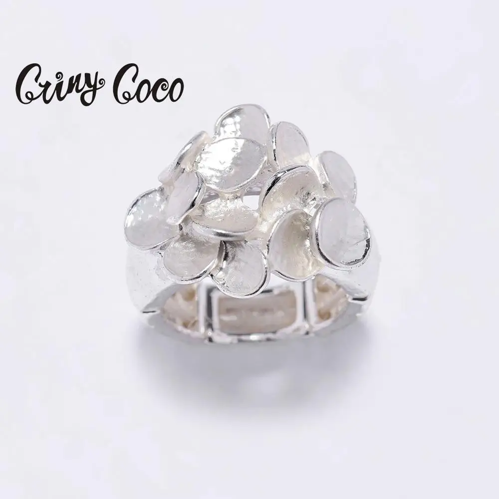 Женское кольцо Cring Coco модного серебристого цвета с геометрическим рисунком