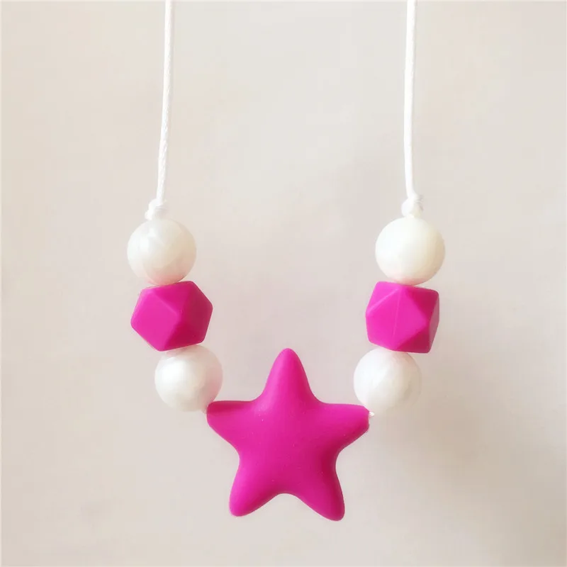 Chenkai-mordedor hexagonal de silicona para beb&eacute;, chupete infantil sin BPA, 14mm, accesorios sensoriales de juguete, 50 piezas-4