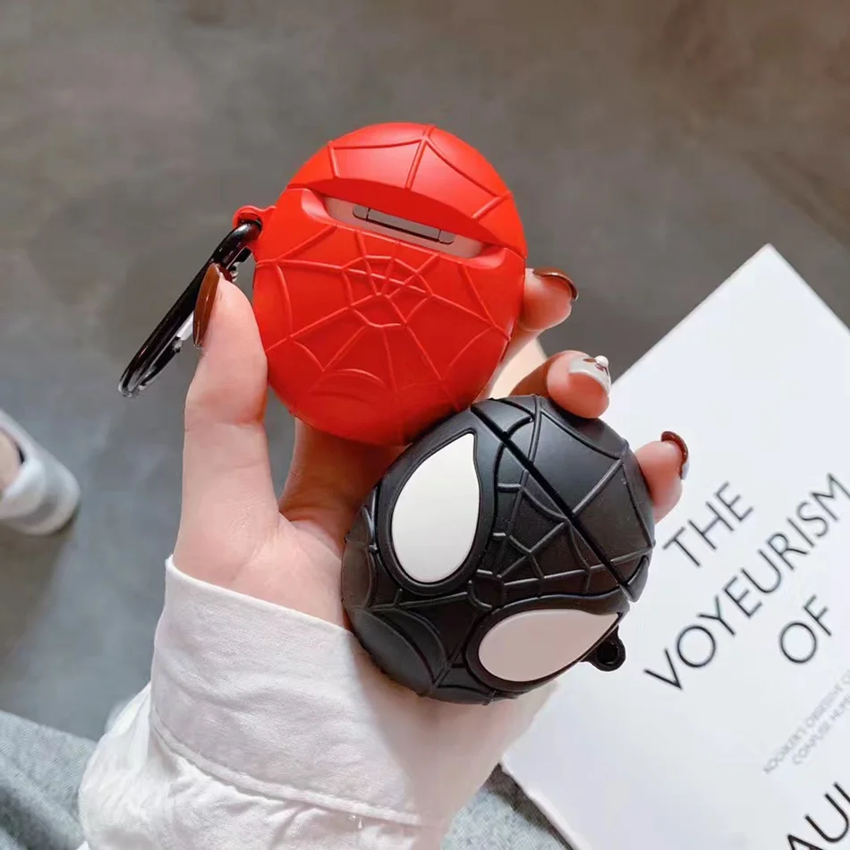 Для Airpods 2 чехол для наушников 3D защитный силиконовый 1 беспроводные Мультяшные