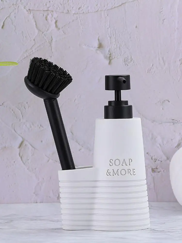 

Диспенсер для мыла с щеткой и держателем для щетки для кухонной раковины