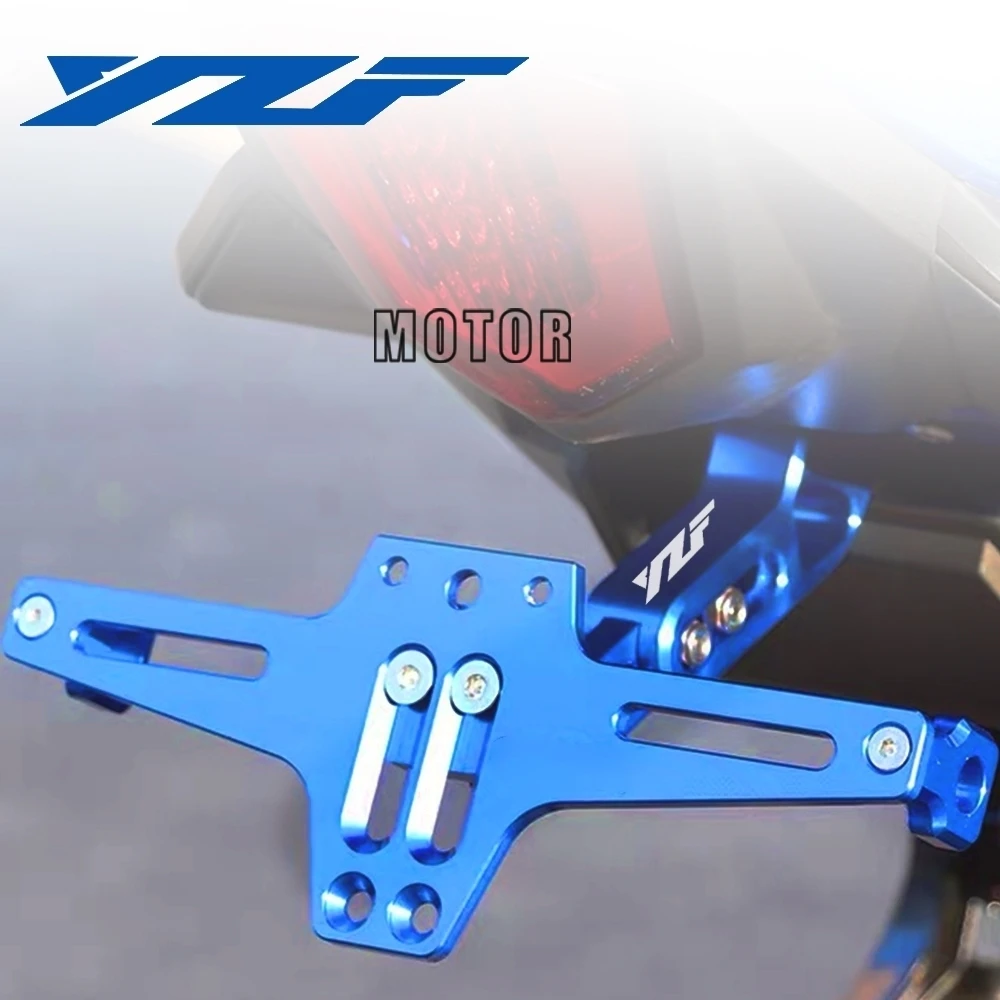 

Motorcycle Adjustable Rear License Plate Mount Holder Light FOR Yamaha YZF R3 R25 R6 R1 R15 R125 2013-2019 2014 2015 2016 17