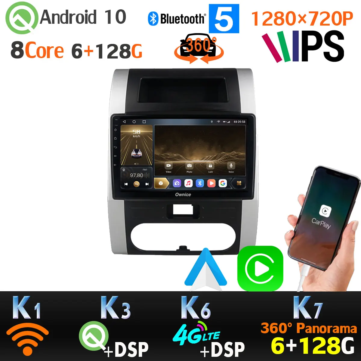 6G + 128G 10 1 &quot360 панорамная камера Android автомобильный DVD GPS радио плеер для Nissan X Trail