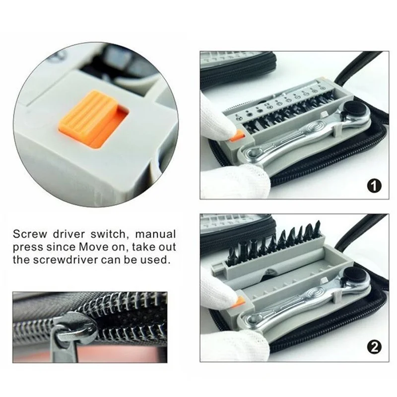 12 в 1 ручка мини трещотка Отвертка наборы трещотки набор инструментов гаечный