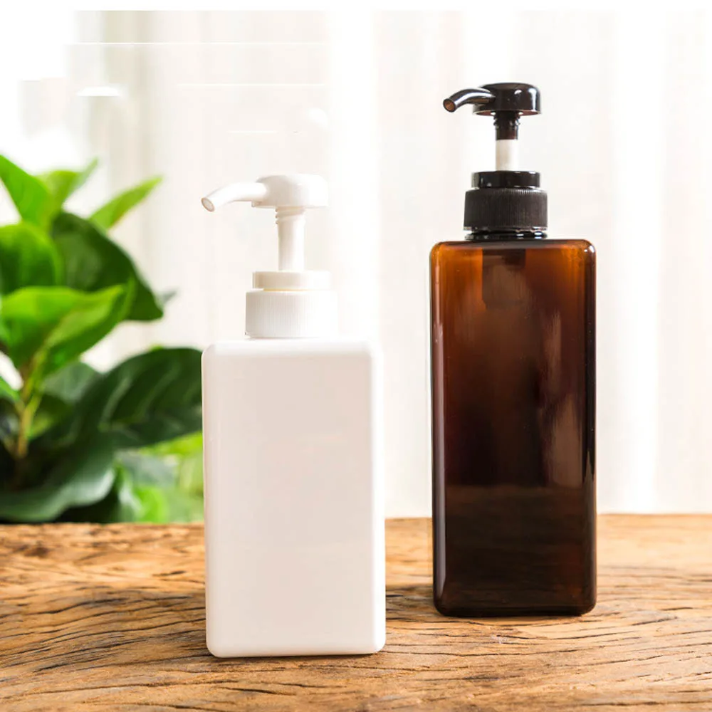 Скандинавская Белая Квадратная пластиковая бутылка PETG для ванной комнаты