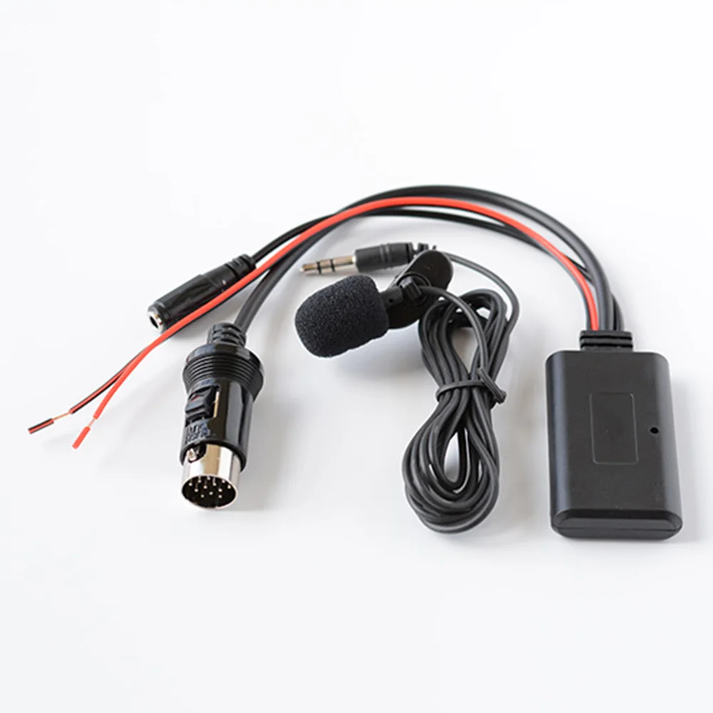 

Wireless AUX Cable Music Accessory Parts Replacement Black With Microphone