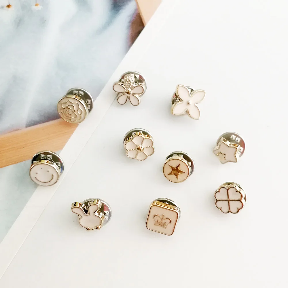 7 -10 Pcs 10 шт. 1,2 см женский набор Брошь Мода Имитация Жемчуга Стразы булавки пальто Одежда булавки аксессуары Подарочные Броши для женщин - Окраска металла: 7 -10 Pcs