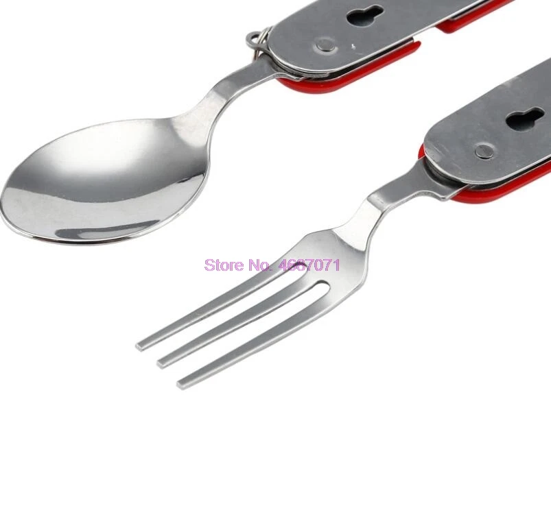 DHL 100 шт наружная посуда из нержавеющей стали ложка/вилка/открывалка для бутылок 4