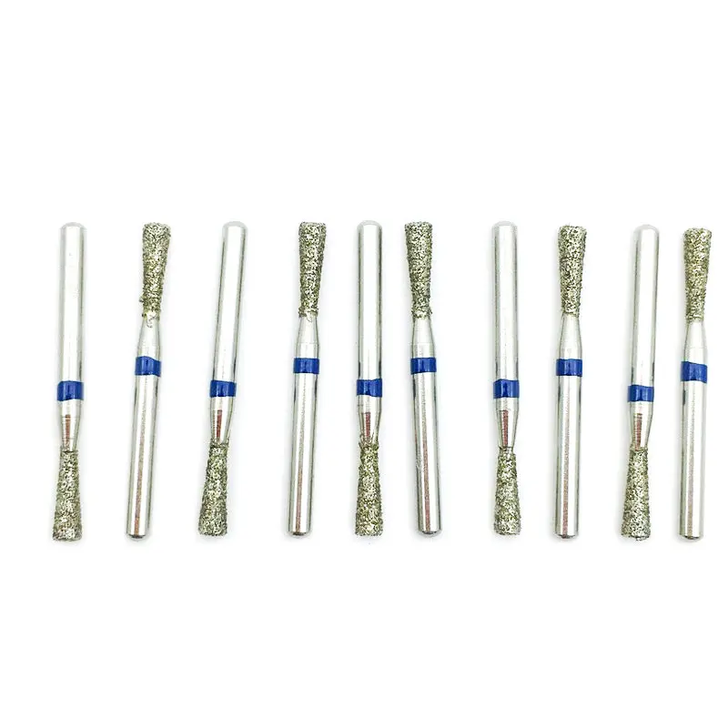 10 шт. Стоматологические алмазные Буры бурильные сверла для высокоскоростного