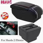 Подлокотник для MAZDA 2, детали для салона автомобиля 2017, контейнер для подлокотника, коробка для хранения запасных частей, аксессуары для салона автомобиля с U