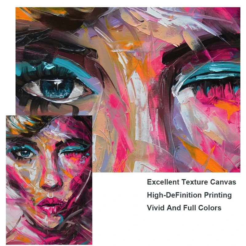 

Abstract Woman Face Canvas Paintings on the Wall Art Posters And Prints Modern Woman Art Cuadros Pictures Home Wall Decoration