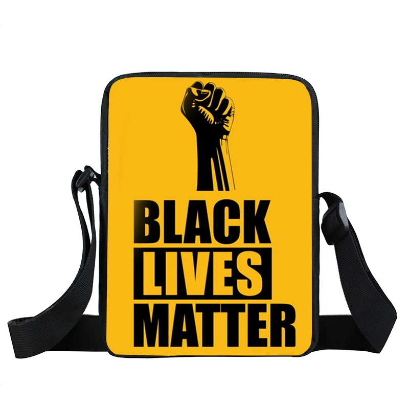 Черная маленькая сумка через плечо Lives Matter мини мессенджер Женская Повседневная