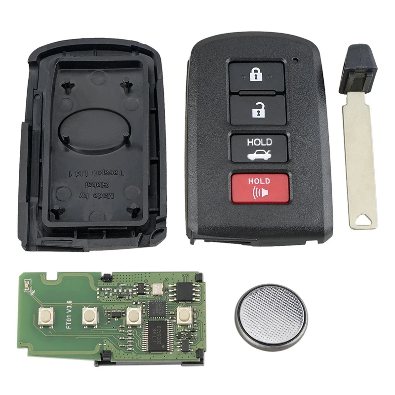 

Car Smart Remote Key 3+1 Button 314.3MHz Fit for Toyota 2012-2020 HYQ14FBA