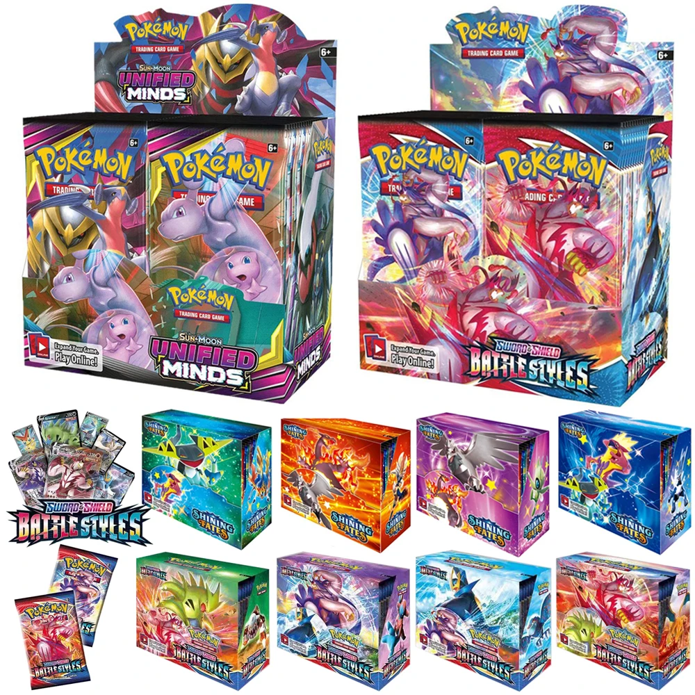 Новинка 360 шт. карт во французском стиле новые карты покемон английская версия