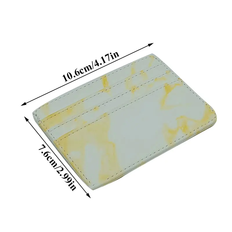 

Unisex Fashion Marble Pattern Card Case Waterproof PU Leather Bank Ultra-thin Business ID Card Holder Travel Portable Wallet