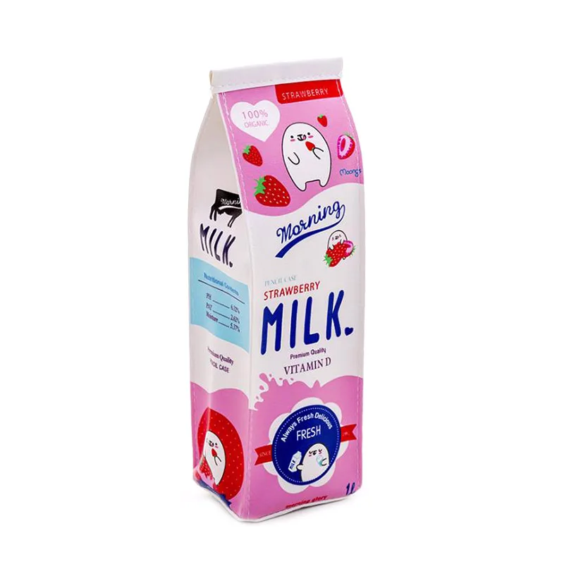 Милый школьный чехол корейский для карандашей молочного карандаша необычный