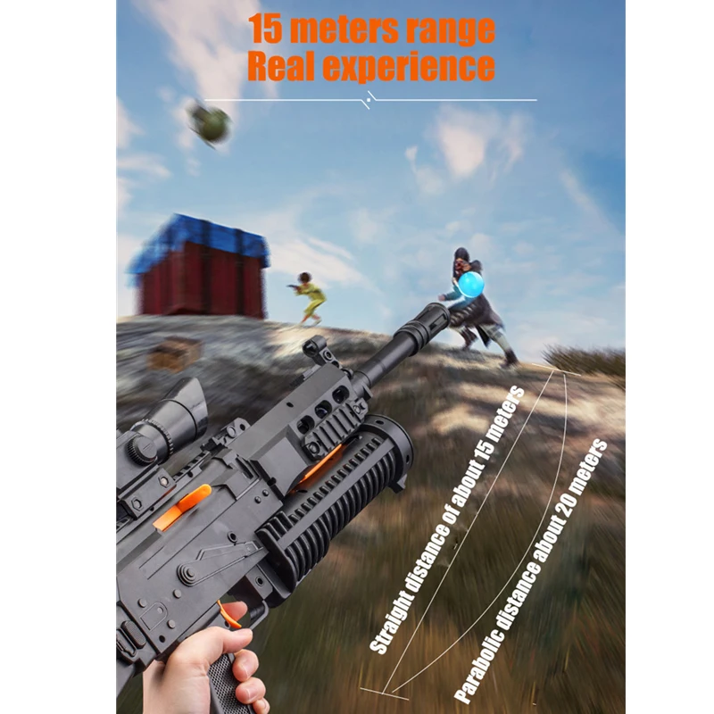 Airsoft Air Electric Dual Mode Water Bullet Large Size Toy Outdoor CS Games Childrens Birthday Gifts on - Водное пульное игрушечное оружие Airsoft с двумя режимами работы, электрическим и воздушным, крупного размера для активных игр на открытом воздухе, п