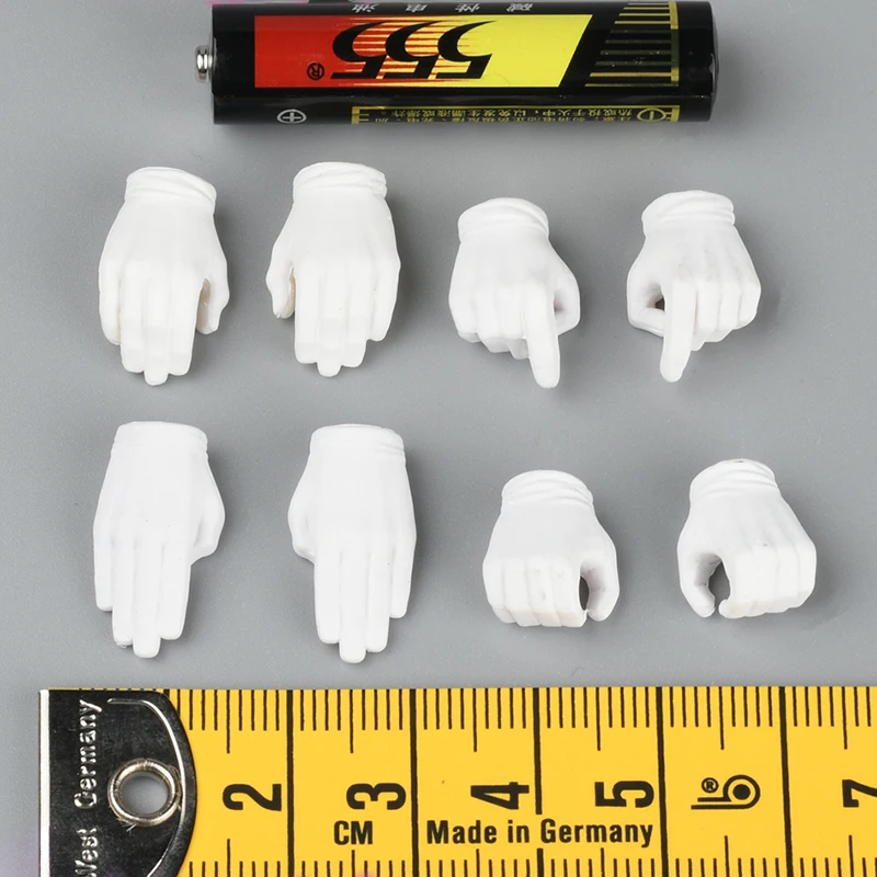 

Масштаб 1/12, солдат для 6-дюймовых экшн-фигурок, аксессуары BGS014, BGS015, белые перчатки, ручная модель, 4 пары, коллекционные демонстрационные изд...