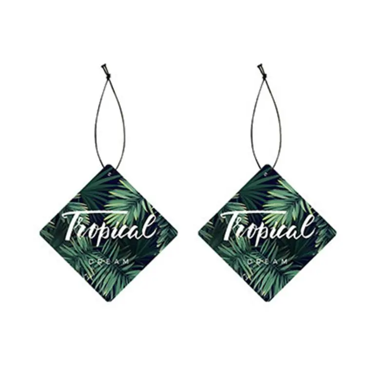 

T3ED Colorful Styling Hanging Car Solid Perfume Papers Car Interior Decoration Air Freshener Mirror Auto Car Ornaments