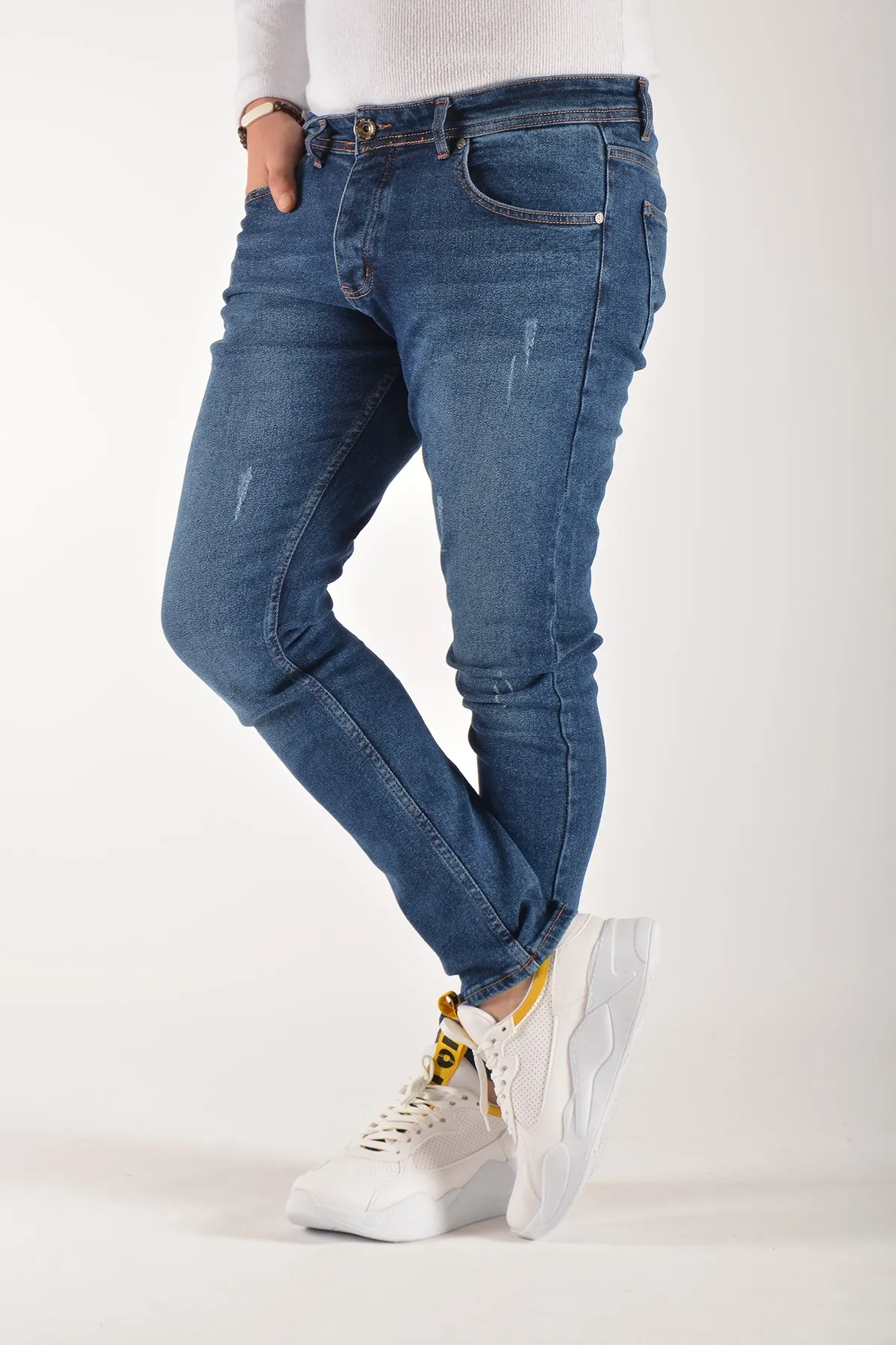

Men's Slim Fit Jeans Trousers 20K-2100463 Navy Blue