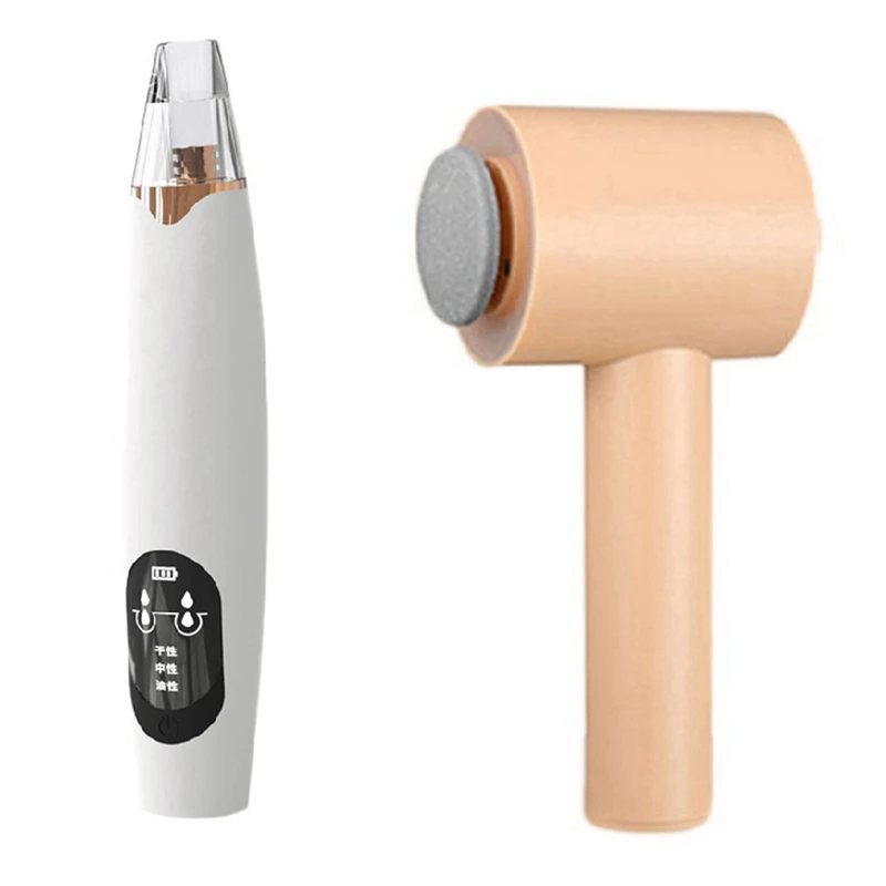 

1 Pcs Electric Foot File Rechargeable Callus And Dead Skin Remover & 1 Pcs Blackhead Remover Skin Care Pore Vacuum