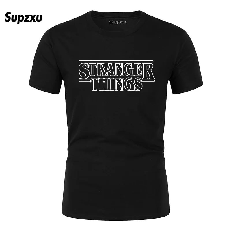 Мужская футболка Stranger Things летние хлопковые футболки с коротким рукавом мужская