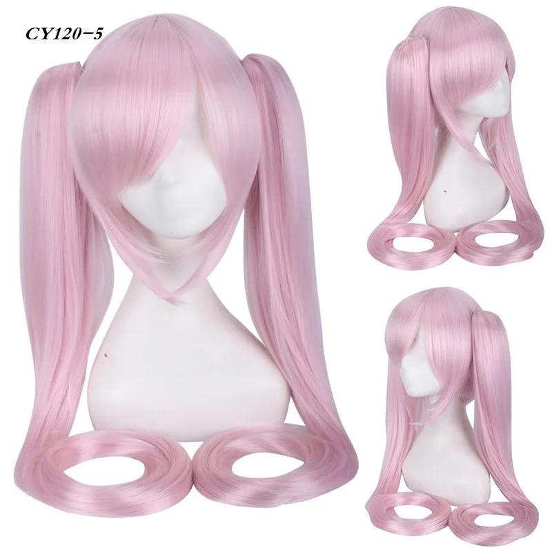 120 см Аниме Косплей Черный Рок Шутер парики Длинные Синтетические Волосы чип