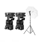 2 шт., поворотный держатель для светильник пышки типа Горячий башмак