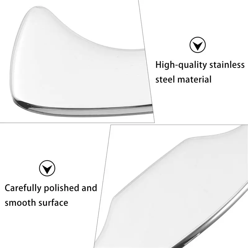 

Stainless Steel Plate Scraper Facial Beauty Massage Tool For Back Legs Arms Neck