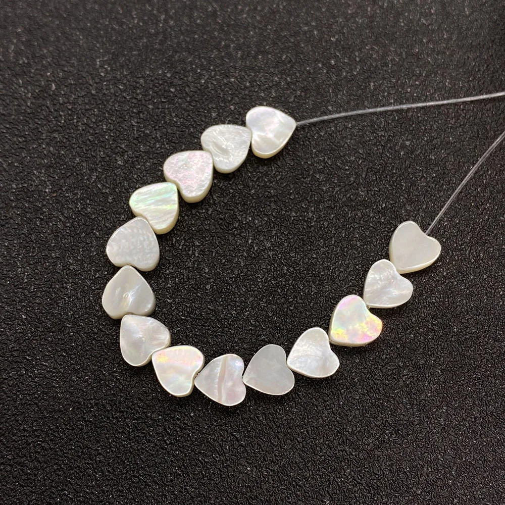 Natural Sea Shell мать в виде ракушки форме сердца бусины для самостоятельного