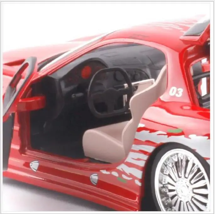 Модель автомобиля из сплава Mazda RX7 1:24 высокая симуляция ралли гоночный спортивный