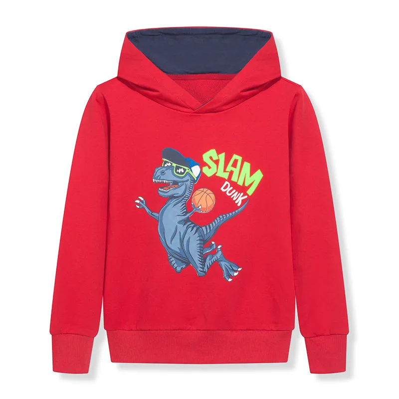 

New 2020 Spring Autumn Child Kid Clothes Baby Boy Girl hooded Hoodies Cotton Printed Dinosaur
