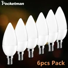6 шт.комплект, Светодиодные лампы E14 для дома, 5 Вт