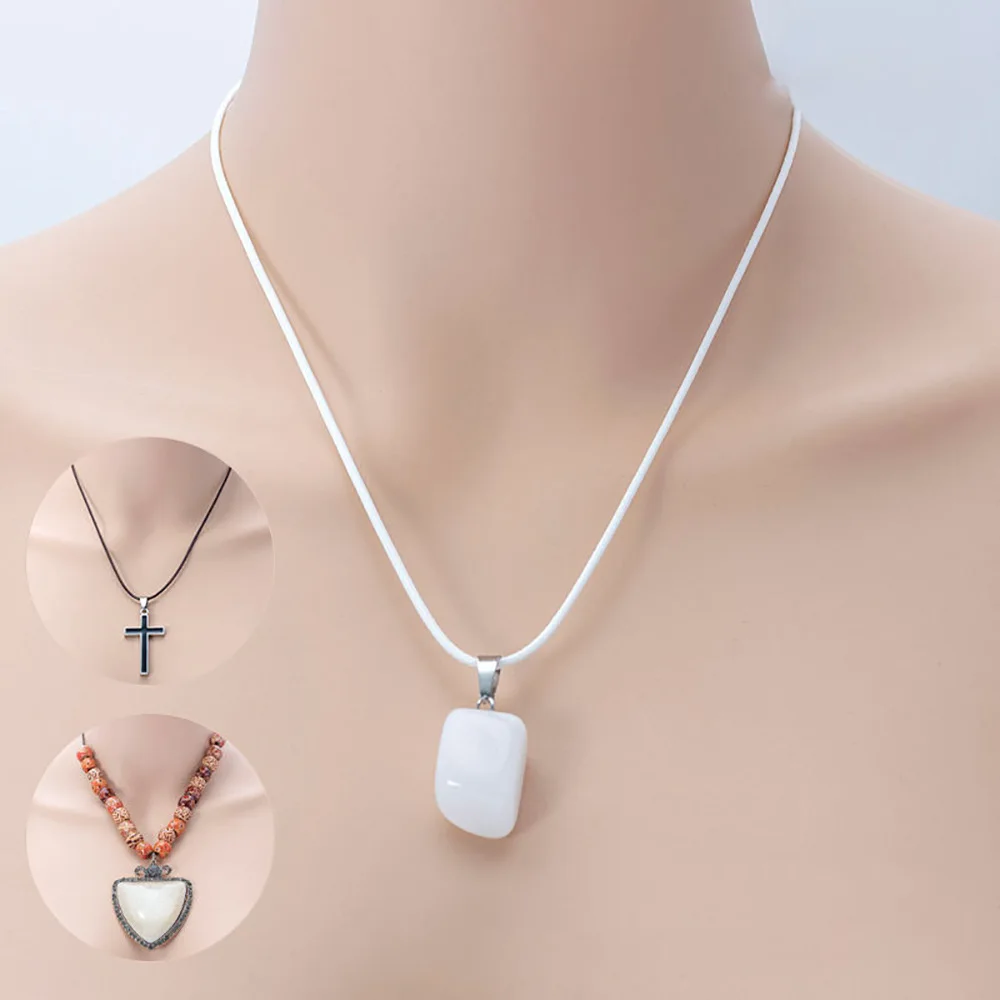20 шт 45 + 5 см воск шнур из искусственной кожи Веревка ожерелье для DIY ювелирных