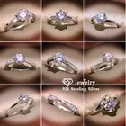 CC обручальные кольца для женщин 925 посеребренные Свадебные обещания ювелирные изделия с кубическим цирконием романтическое кольцо Прямая поставка CC3163
