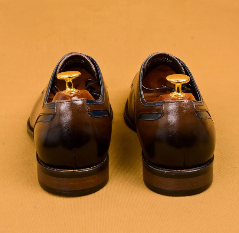 

Genuine Leather Men's Leather Shoes Business Dress Classic Quality Flat Shoes Wedding Pointed Men's Oxford Shoes Black Brown