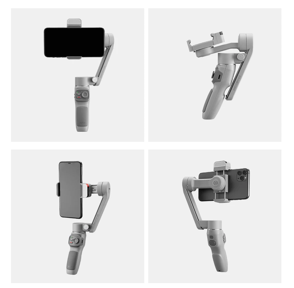 Zhiyun Smooth Q3 Combo 3-Axis Gimbal Stabilizer for Smartphone Foldable with w/ Tripod Stand LED Fill Light Tiktok | Электроника