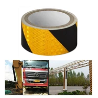 reflective scotch tape black and yellow length 5cm25m