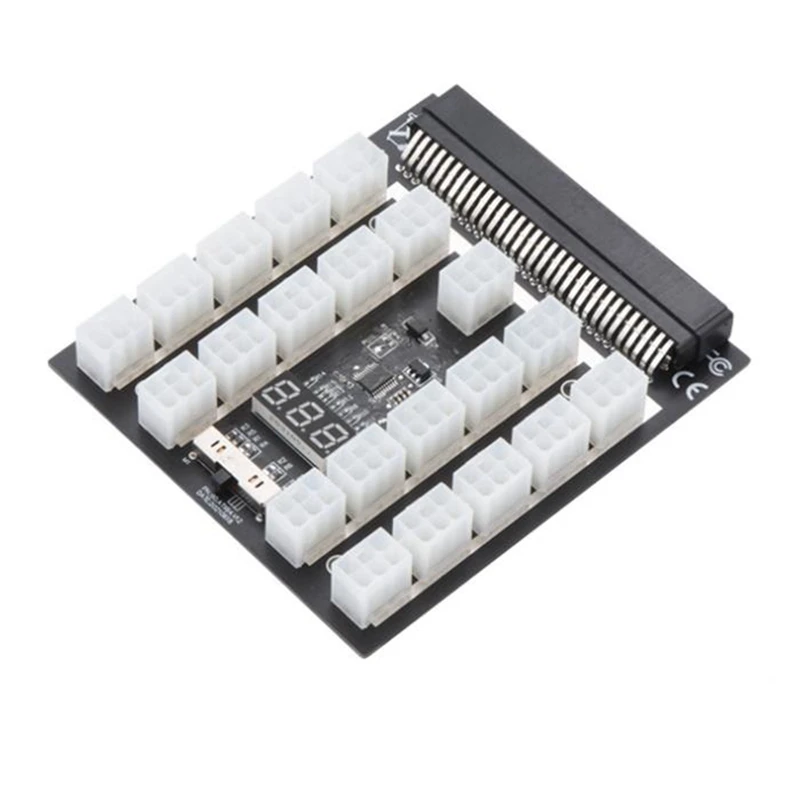 

12V PCI-E 21X6 Pin Power Adapter Server Power Supply Breakout Board for HP 1800W PSU Server GPU BTC Mining