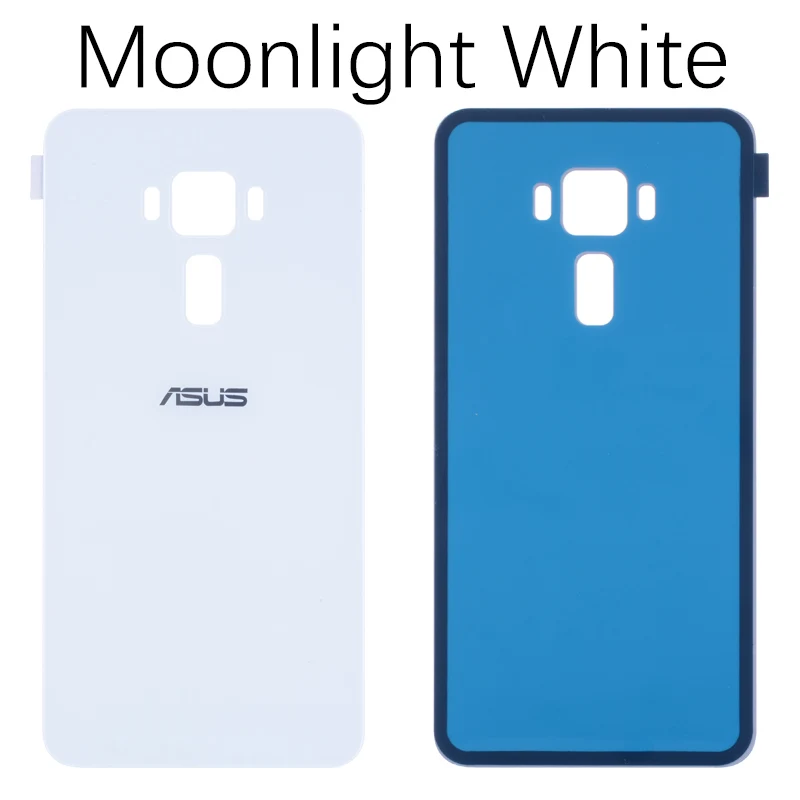 White Задний корпус для Asus Zenfone 3 ZE552KL задняя крышка Батарейная дверь с клейкие запчасти - Цвет: White