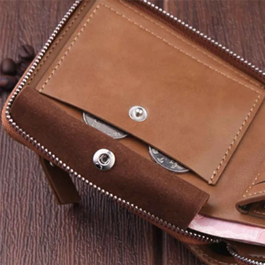 Кошелек Кожаный минималистичный Женский Мужской Новый мини маленький складной